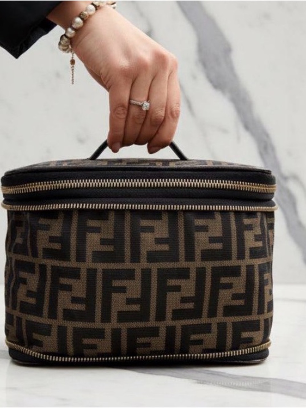 Authentic FENDI Zucca Monogram Handbag/Case Bag Excellent Condition - Picture 1 of 8